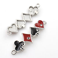 3PCS Poker Bracelet Connector Charms,2 Colors Available-RS750