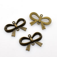 25PCS Bow-knot Connector Charms,2 Colors Available-RS571