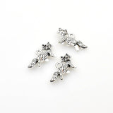 15PCS Fox Charms,Antique Silver Tone 3D-RS585