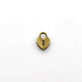 20PCS Heart Lock Charms,Antique Bronze Tone-RS547