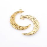 15PCS Hollow Moon Charms,7 Colors Available-RS163