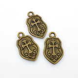 15PCS Shield Charms,Antique Bronze Tone-RS932