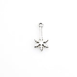 30PCS Snowflake Charms,Long Snowflake Pendants Antique Silver Tone-RS211