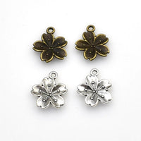 20PCS Five Petal Flower Charms,2 Colors Available-RS982