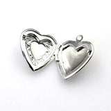 2PCS Heart Metal locket Pendants,4 Colors Availabe-TS013