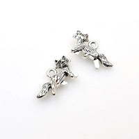 15PCS Fox Charms,Antique Silver Tone 3D-RS585