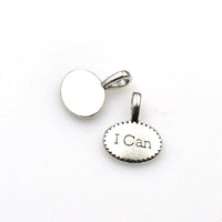 20PCS I Can Charms,Antique Silver Tone-RS460