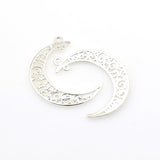 15PCS Hollow Moon Charms,7 Colors Available-RS163