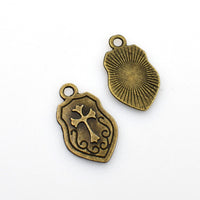 15PCS Shield Charms,Antique Bronze Tone-RS932