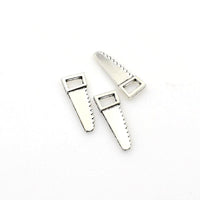 25PCS Saw Charms,Antique Silver Tone Double Sided-RS580