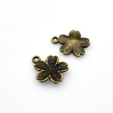 20PCS Five Petal Flower Charms,2 Colors Available-RS982