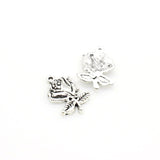 15PCS Rose Flower Charms,Antique Silver Tone-RS304