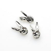 15PCS Rabbit Head Charms,2 Colors Available 3D-RS647