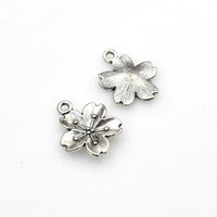 20PCS Five Petal Flower Charms,2 Colors Available-RS982