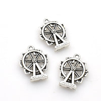 15PCS Ferris Wheel Charms,Antique Silver Tone 3D-RS1110