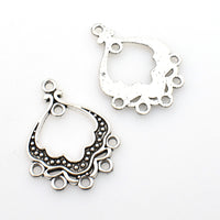 20PCS 1 to 5 Connector Charms,Antique Silver Tone-RS1159