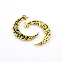 15PCS Hollow Moon Charms,7 Colors Available-RS163