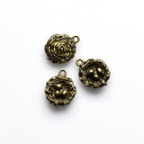 12PCS Bird's Nest Charms,2 Colors Available-RS1176