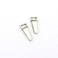 25PCS Saw Charms,Antique Silver Tone Double Sided-RS580