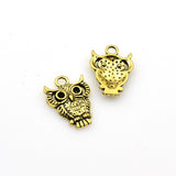 15PCS Owl Charms,Antique Gold Color-RS848