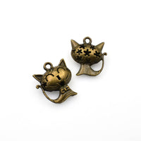 2PCS SmileCat Charms,2 Colors Available 3D-RS308