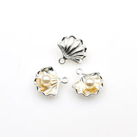 10PCS Shell Charms With Pearls 5 Colors Available-RS895