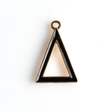 8PCS Black Enamel Triangle Pendants-TS255