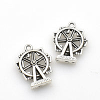 15PCS Ferris Wheel Charms,Antique Silver Tone 3D-RS1110