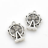 15PCS Ferris Wheel Charms,Antique Silver Tone 3D-RS1110