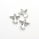 20PCS Wing Angel Charms,Antique Silver Tone-RS729