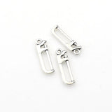 25PCS Saw Charms,Antique Silver Tone Double Sided-RS568