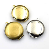 2PCS Round Metal locket Pendants,3 Colors Availabe-TS016