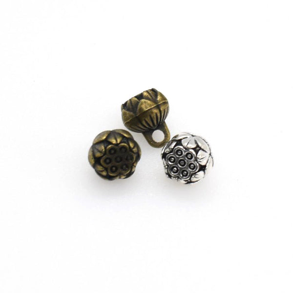 25PCS Lotus Charms,2 Colors Available 3D-RS869