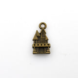 20PCS Castle Charms,2 Colors Available,Double Sided 3D-RS193