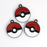 8PCS Pokemon Go Red and White Enamel Ball Charms-RS624