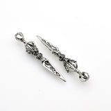 5PCS Pyramid Wand Charms,Antique Silver Tone 3D-RS272