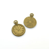 10PCS Clock Charms,2 Colors Available-RS228