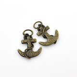 8PCS Anchor Charms,Antique Bronze Tone-RS142