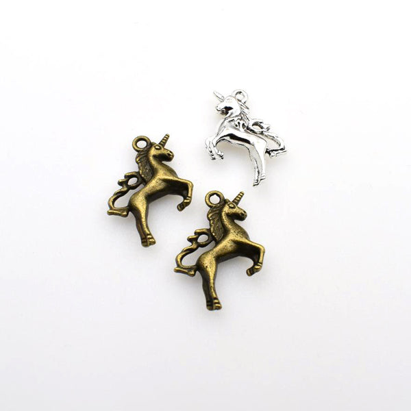 10PCS Unicorn Charms,2 Colors Available Double Sided-RS779