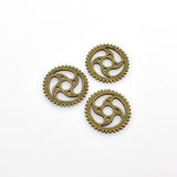 12PCS Gear Charms,2 Colors Available Double Sided-RS636