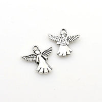 20PCS Wing Angel Charms,Antique Silver Tone-RS729