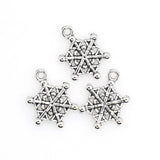 20PCS Snowflake Charms,Antique Silver Tone-RS1028