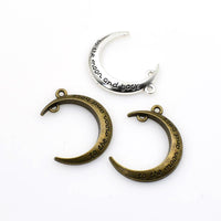 10PCS Moon Charms,2 Colors Available-RS1129