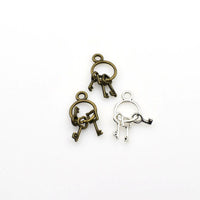 10PCS Bunch of Key Charms,2 Colors Available-RS507