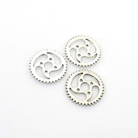 12PCS Gear Charms,2 Colors Available Double Sided-RS636