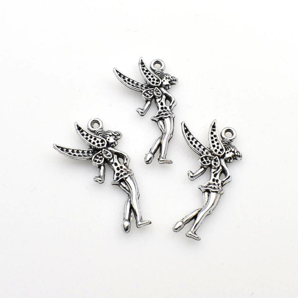 10PCS Angel Girl Charms,Antique Silver Tone-RS396