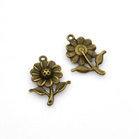 15PCS Sun Flower Charms,2 Colors Available-RS305