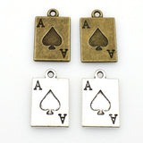 25PCS Spade A Charms,2 Colors Available Double Sided-RS269