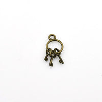 10PCS Bunch of Key Charms,2 Colors Available-RS507