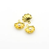 10PCS Shell Charms With Pearls 5 Colors Available-RS895